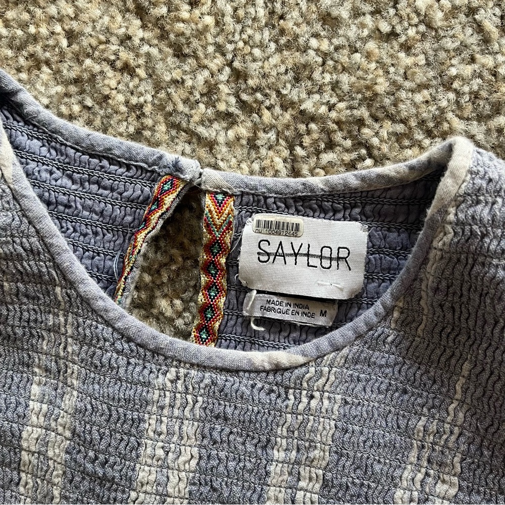 SAYLOR Blue Ruffled Mini Dress - Picture 4 of 5